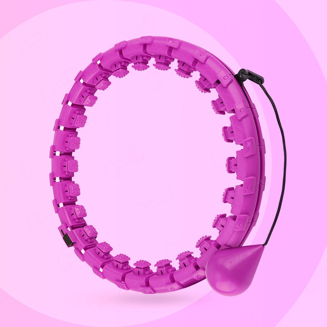 Purple adjustable smart weighted fitness hoop