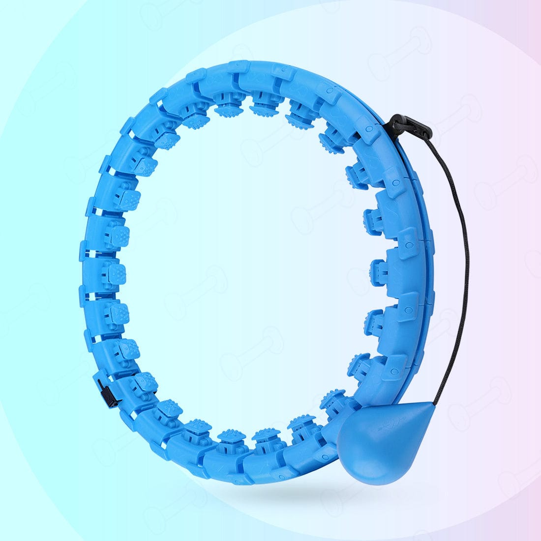 Blue smart weighted fitness hoop