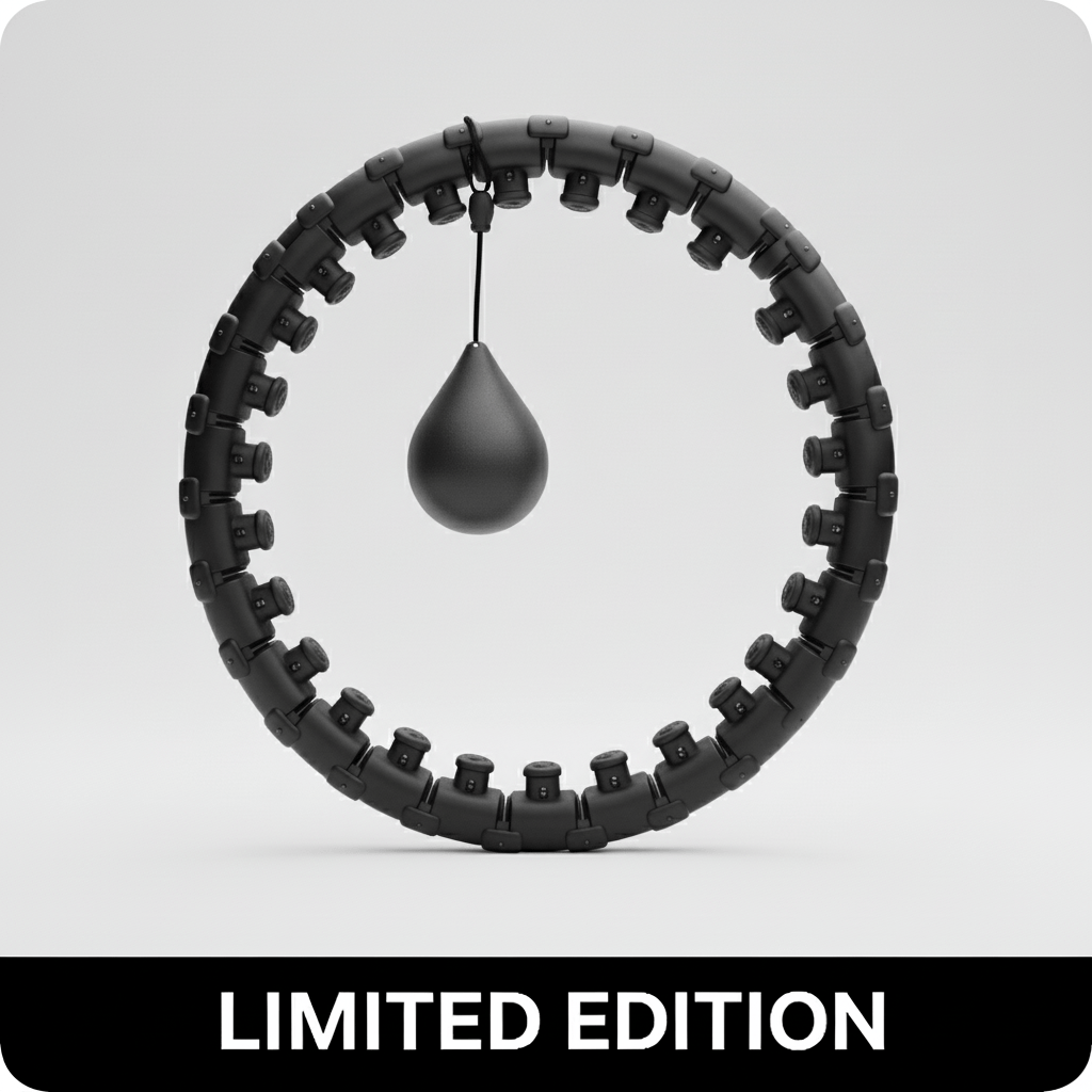 Black smart weighted fitness hoop