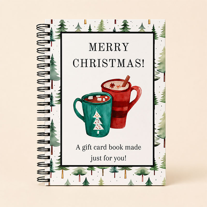 Christmas gift card keepsake book style choices