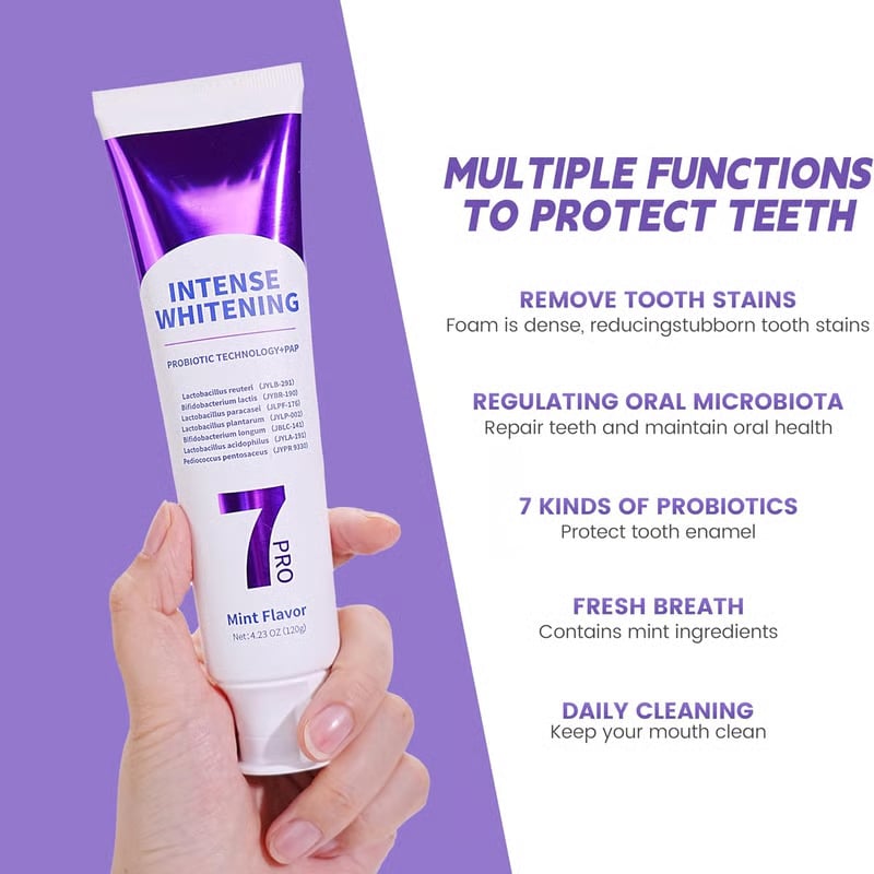 💜 70% OFF Smile Upgrade Sale - 7-Pro Purple Toothpaste for Enamel Repair and Fresh Breath