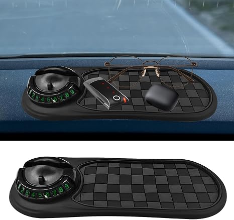 Save 65% Today – 🚗3-in-1 Car Dashboard Mat | Phone Holder & Anti-Slip Organizer