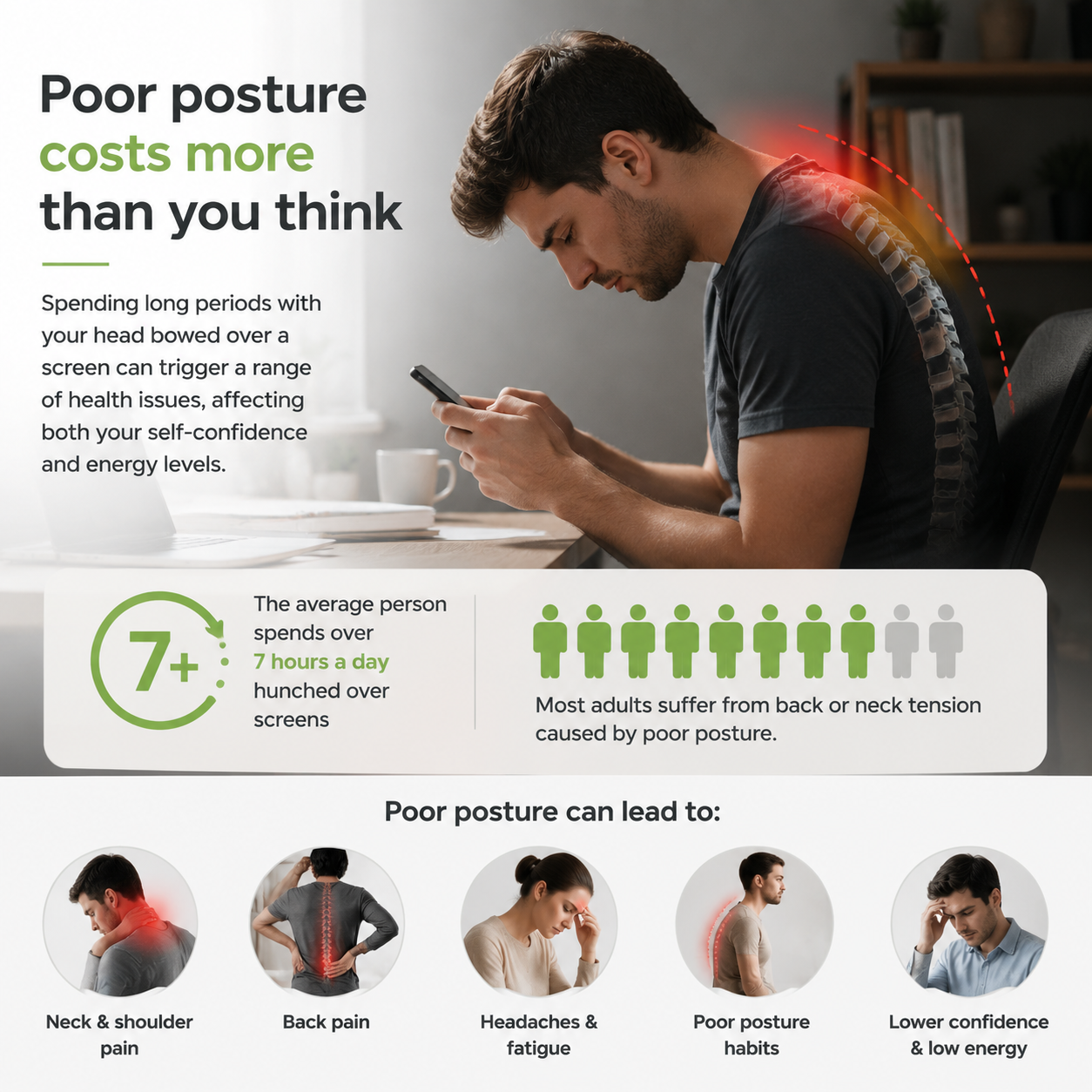 🔥 70% OFF TODAY-Smart Posture Corrector Device – 🧠Real-Time Slouch Detection Vibrator 