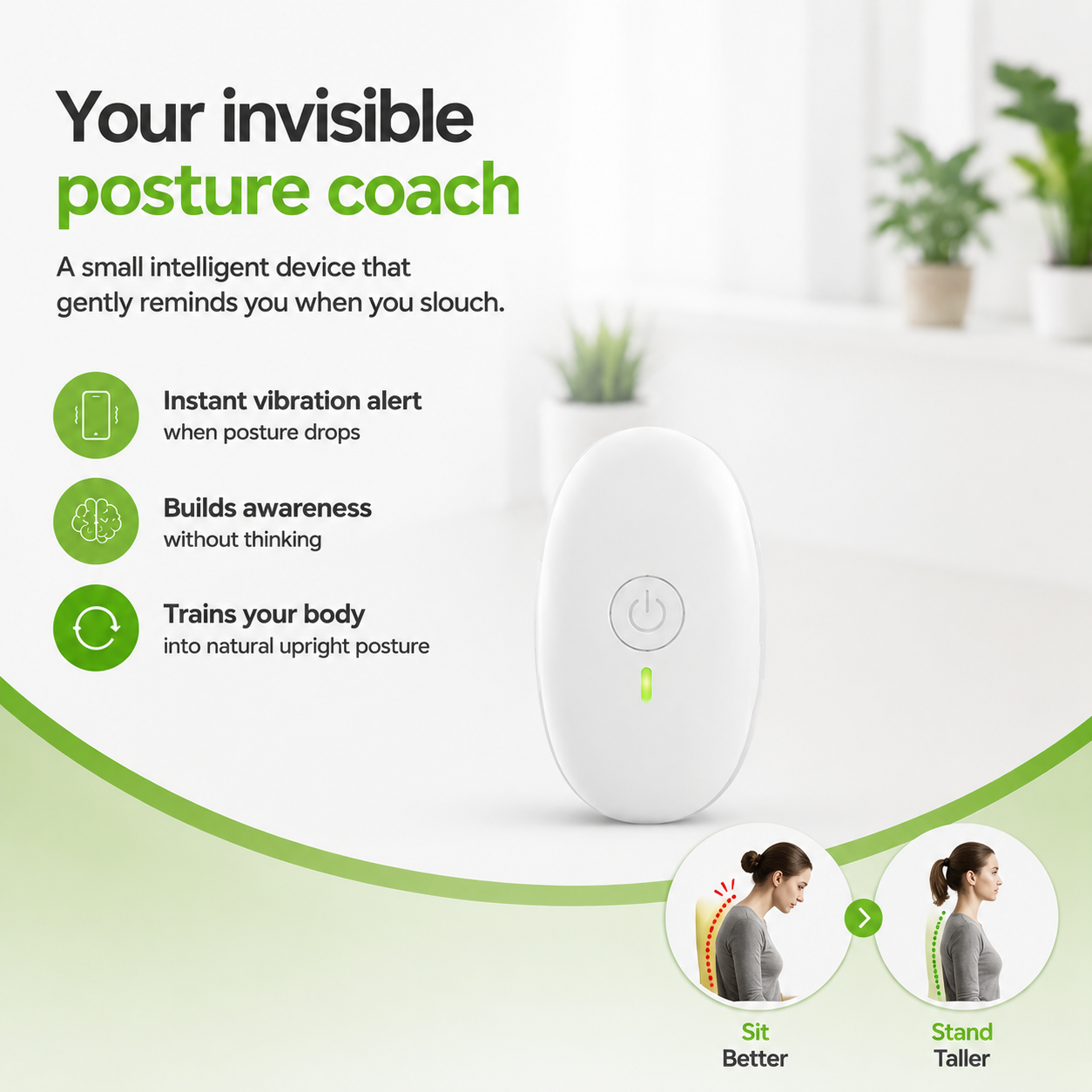 🔥 70% OFF TODAY-Smart Posture Corrector Device – 🧠Real-Time Slouch Detection Vibrator 