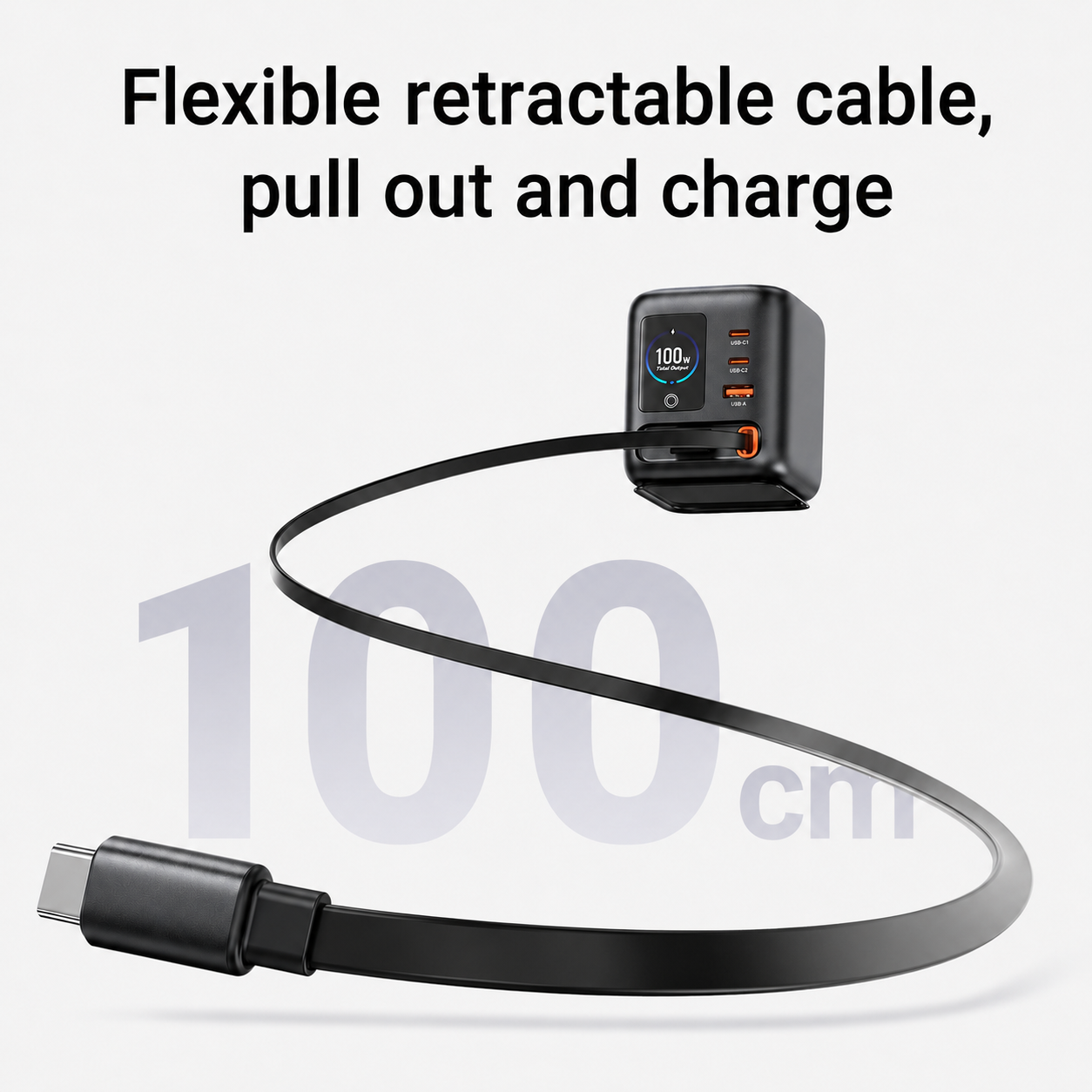 🔖60% OFF Limited Deal-🔋100W Smart Desktop Charging Station with HD Display & Retractable Cable📢