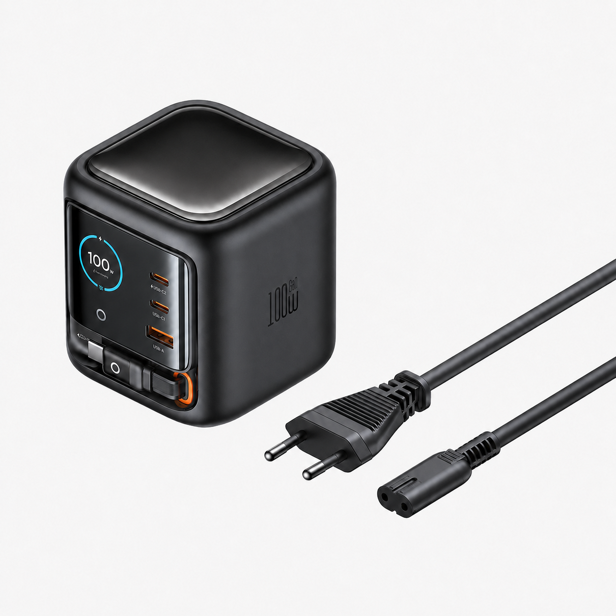 🔖60% OFF Limited Deal-🔋100W Smart Desktop Charging Station with HD Display & Retractable Cable📢