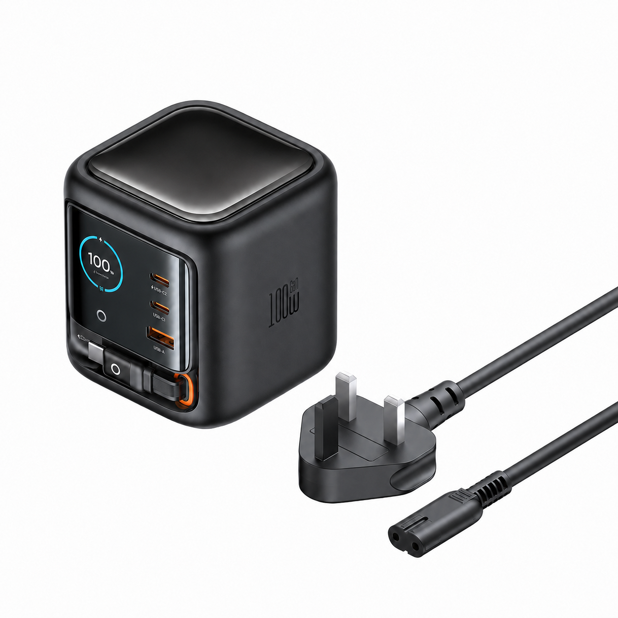 🔖60% OFF Limited Deal-🔋100W Smart Desktop Charging Station with HD Display & Retractable Cable📢