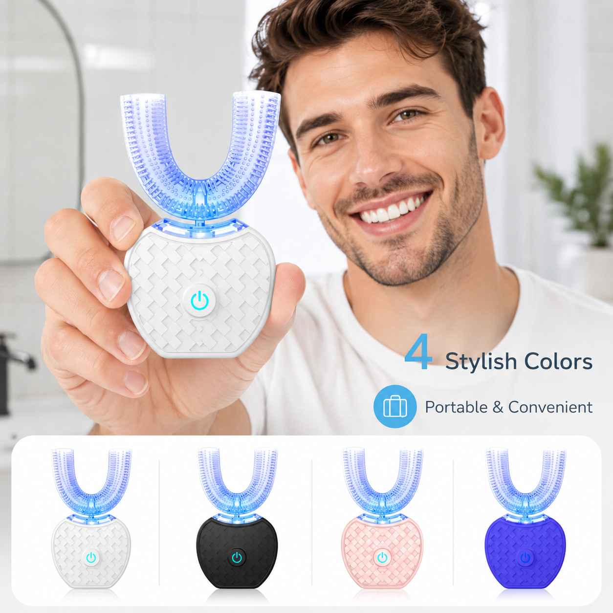 🦷 Smile Upgrade Sale 65% OFF ✨ Smart Automatic Toothbrush – 45-Second 360° Deep Cleaning System