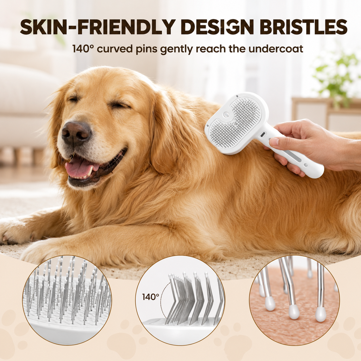 🐾65% OFF Today | 🐶2-in-1 Pet Grooming Brush + No-Rinse Serum Set