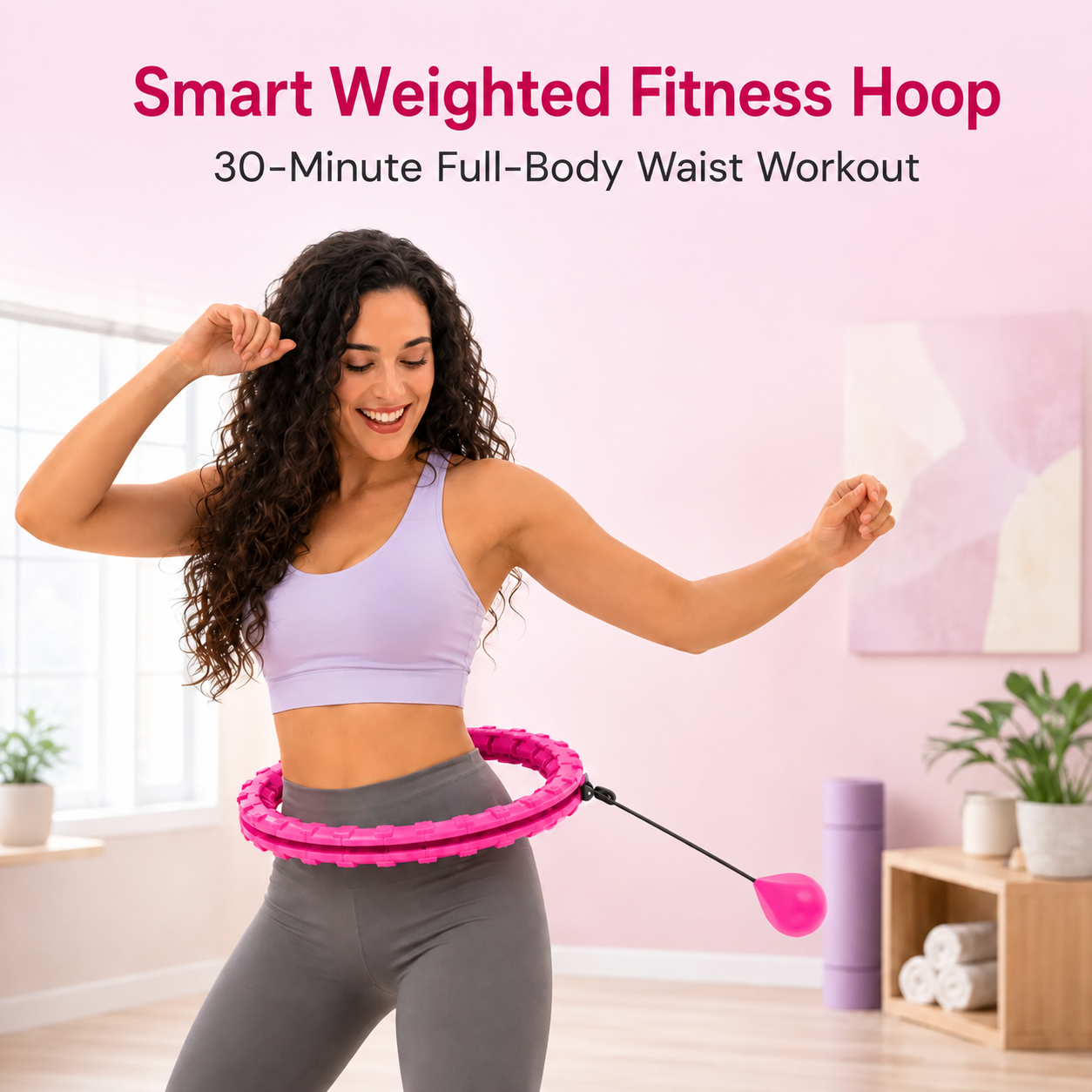 🔥 58% OFF – Westlore Smart Weighted Fitness Hoop | 30-Minute Waist Workout