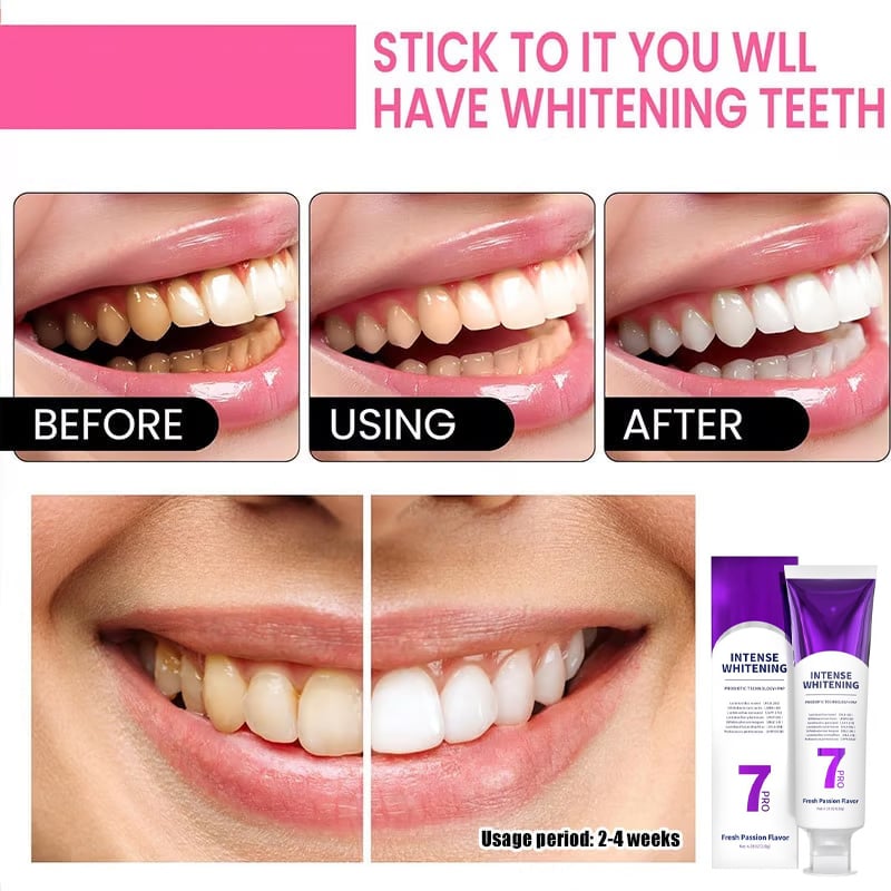 💜 70% OFF Smile Upgrade Sale - 7-Pro Purple Toothpaste for Enamel Repair and Fresh Breath