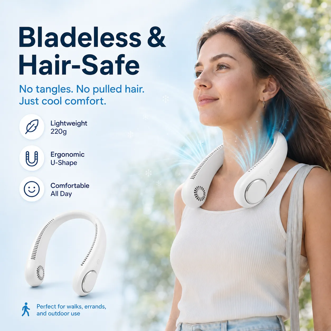 🔥75% OFF- Wearable Bladeless Neck Fan