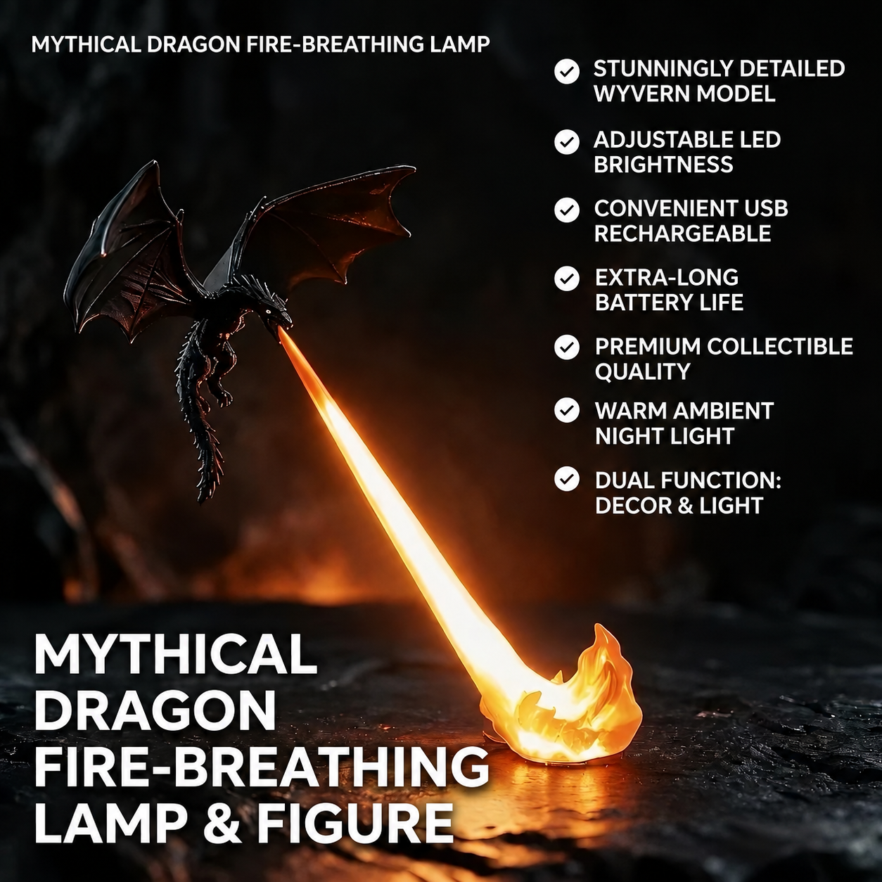 🔥 50% OFF – Dragon Breath Flame Night Light 🐉