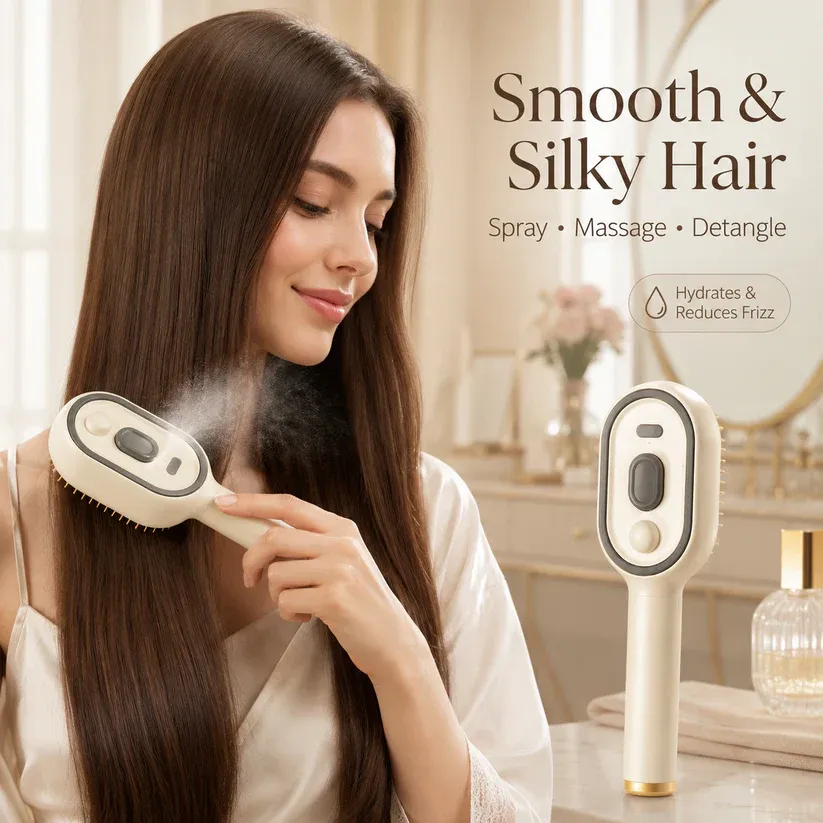 🔥LAST DAY 49% OFF-Electric Spray Air CushionMassage Comb