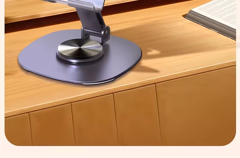 aluminum alloy phone stand waterproof 360 rotating desk mount with   adjustable foldable design for office and bedstand use Product details 1