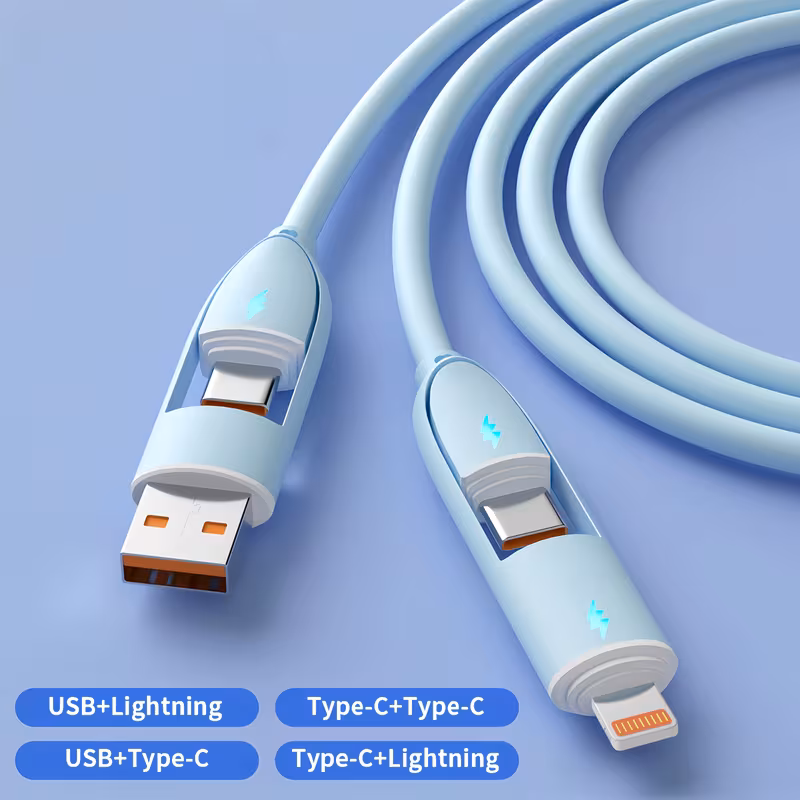 🔥 Hot Sale 70% OFF - 66W 4-in-1 Fast Charging Cable