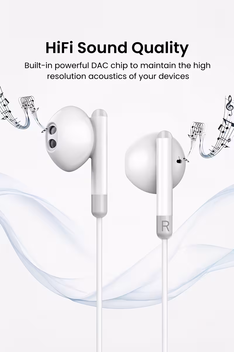 yuaovcq type c     wired earphones in ear headphones for mobile phones gaming earbuds with call noise cancellation high   powerful   colorful call stereo earphones suitable as a gift for men and women Product details 2