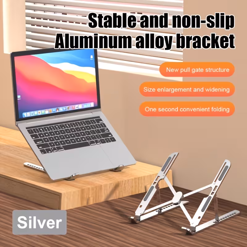 🔥 70% OFF Today - Foldable Aluminum Laptop & Tablet Stand