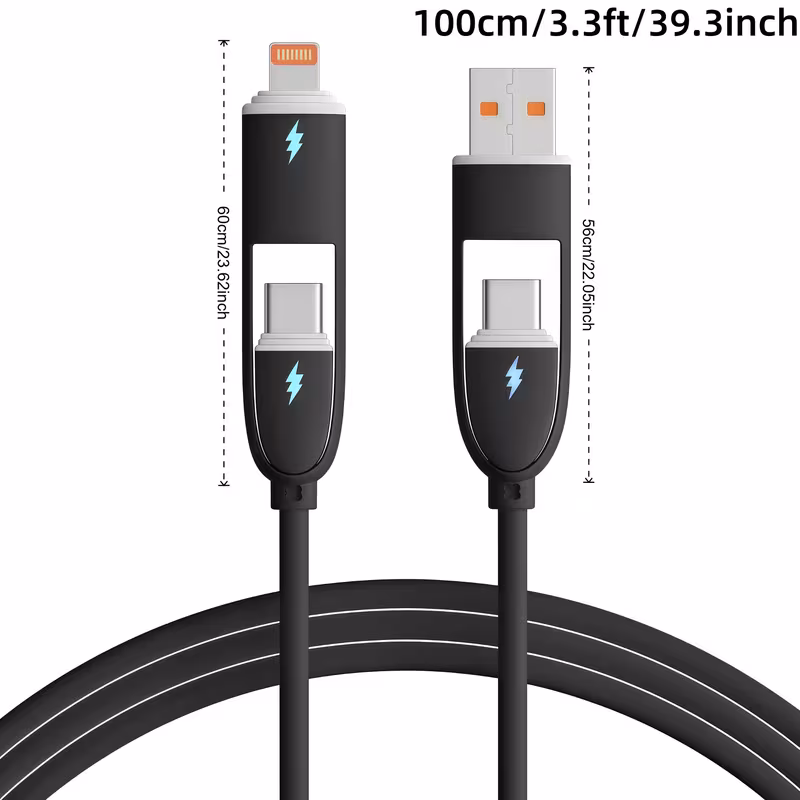 🔥 Hot Sale 70% OFF - 66W 4-in-1 Fast Charging Cable
