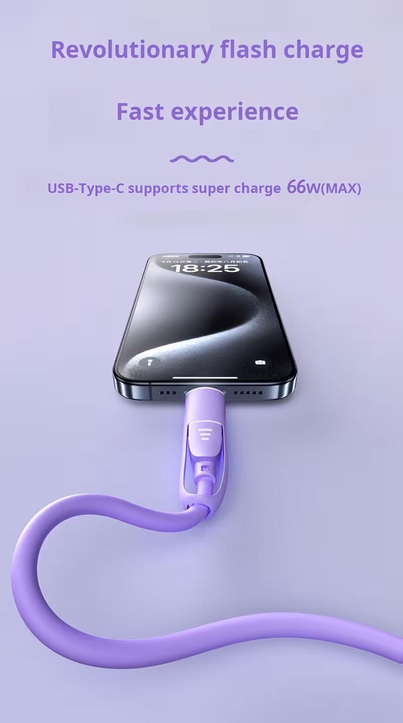 4   charging cable 66w pd usb c to usb type c lightning high speed data transfer suitable for iphone ipad xiaomi samsung and other devices Product details 5