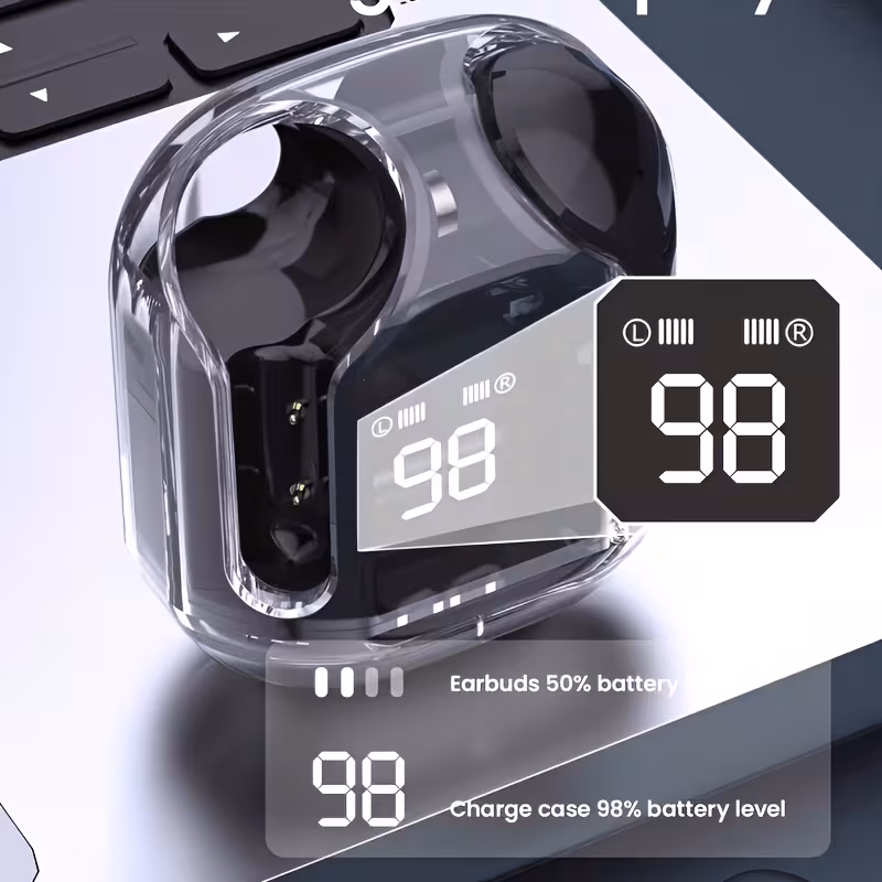 Mini Wireless Earbuds with LED Charging Case