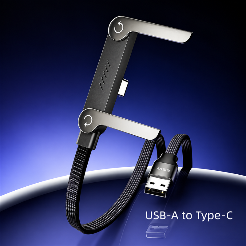 2-in-1 Invisible Holder Charger Cable with Stand - 240W Fast Charging