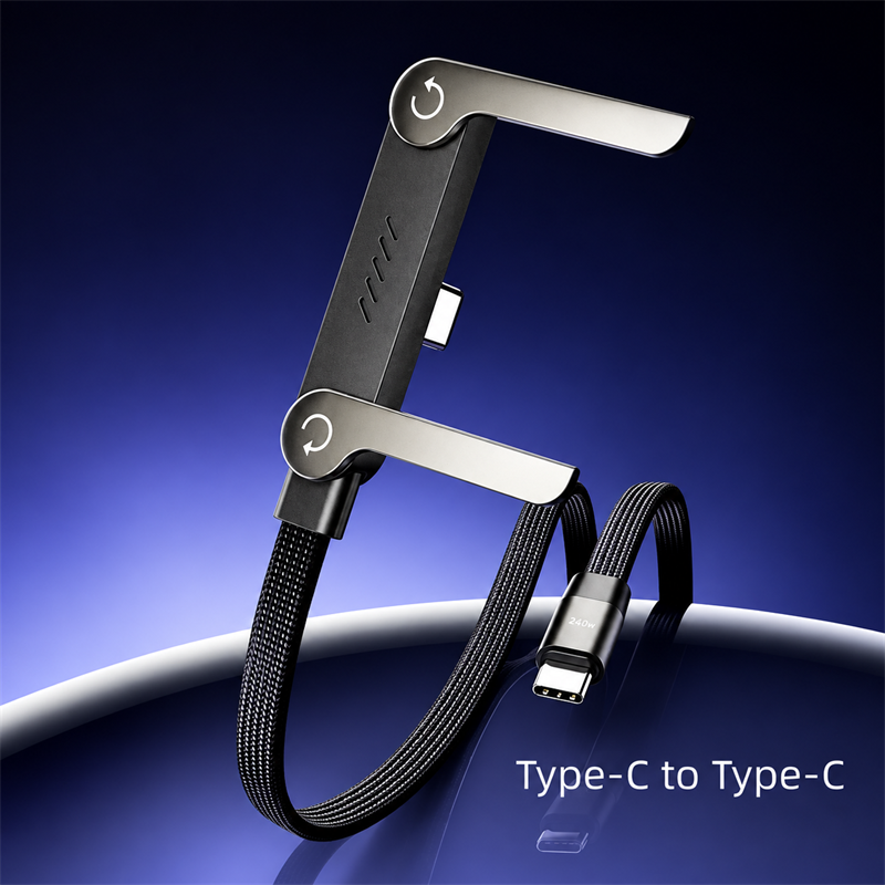 2-in-1 Invisible Holder Charger Cable with Stand - 240W Fast Charging