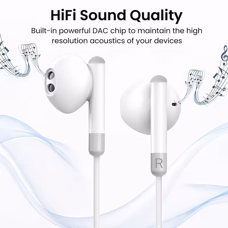 🔥 Hot Sale 70% OFF - 🎧 USB-C Wired Earbuds with Microphone