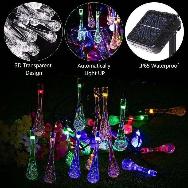 🔥80% OFF - 🔥Water Drop Solar Lights