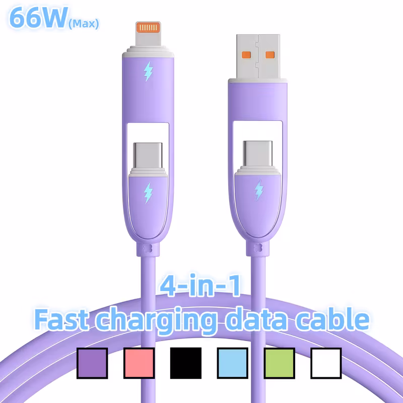 🔥 Hot Sale 70% OFF - 66W 4-in-1 Fast Charging Cable