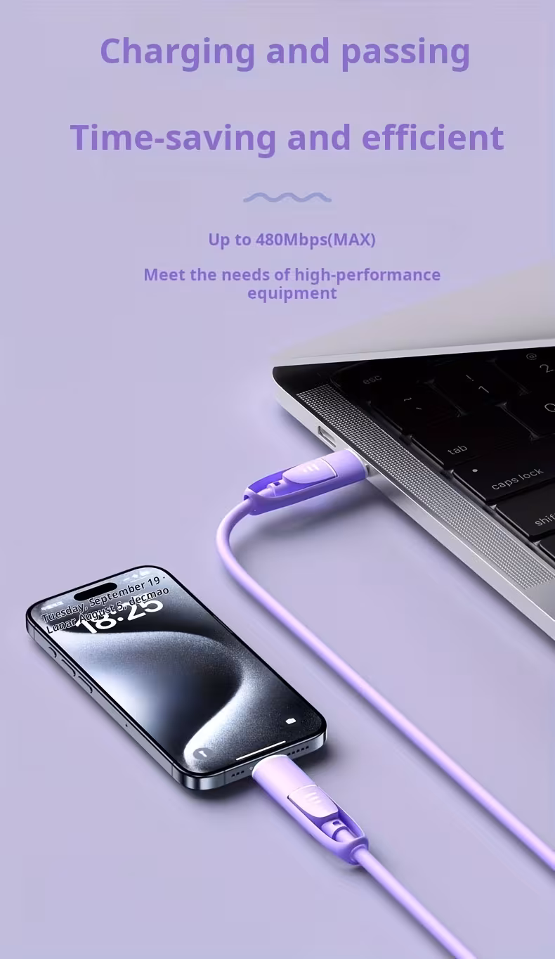 4   charging cable 66w pd usb c to usb type c lightning high speed data transfer suitable for iphone ipad xiaomi samsung and other devices Product details 6