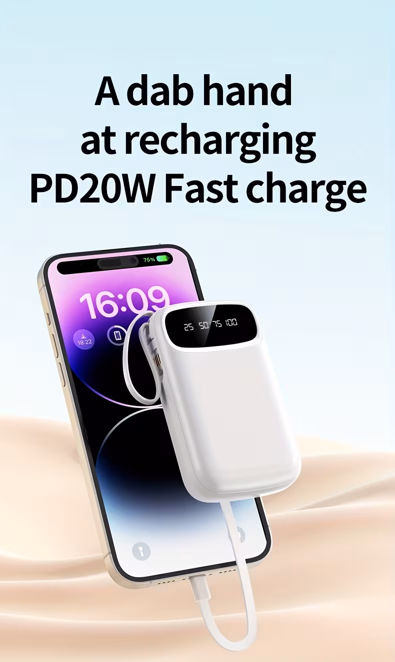 50000mah portable power bank   with   cables lanyard   display suitable for fast charging of mobile phones such as iphone     electronic products outdoor portable emergency power backup battery pack gift Product details 3