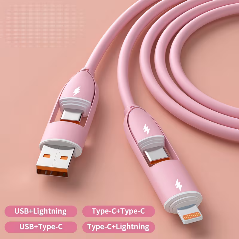 🔥 Hot Sale 70% OFF - 66W 4-in-1 Fast Charging Cable