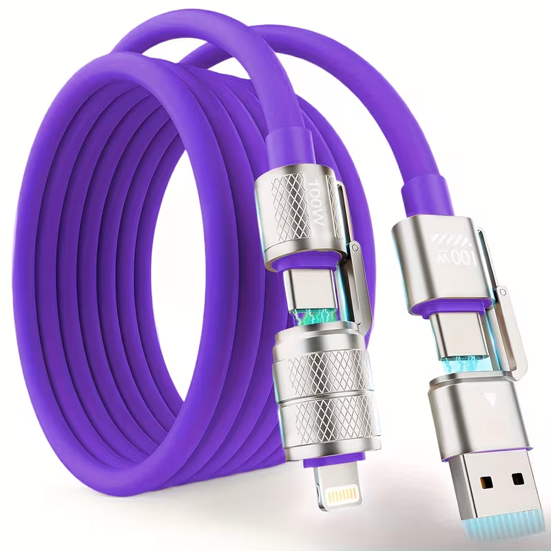 100W 4-in-1 Fast Charging Cable