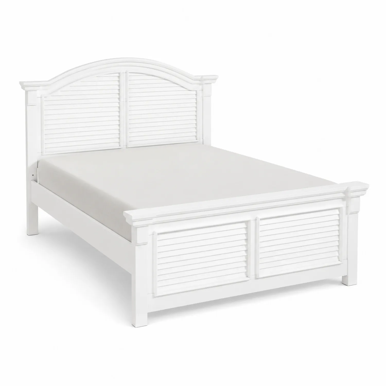 Lit en bois massif blanc 140x190 cm