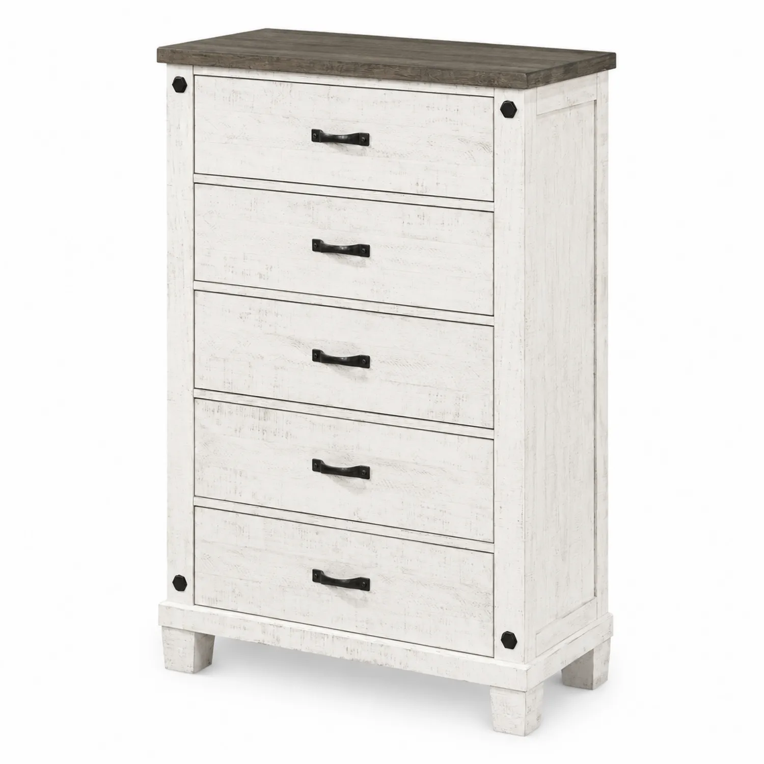 Commode en bois avec 5 tiroirs