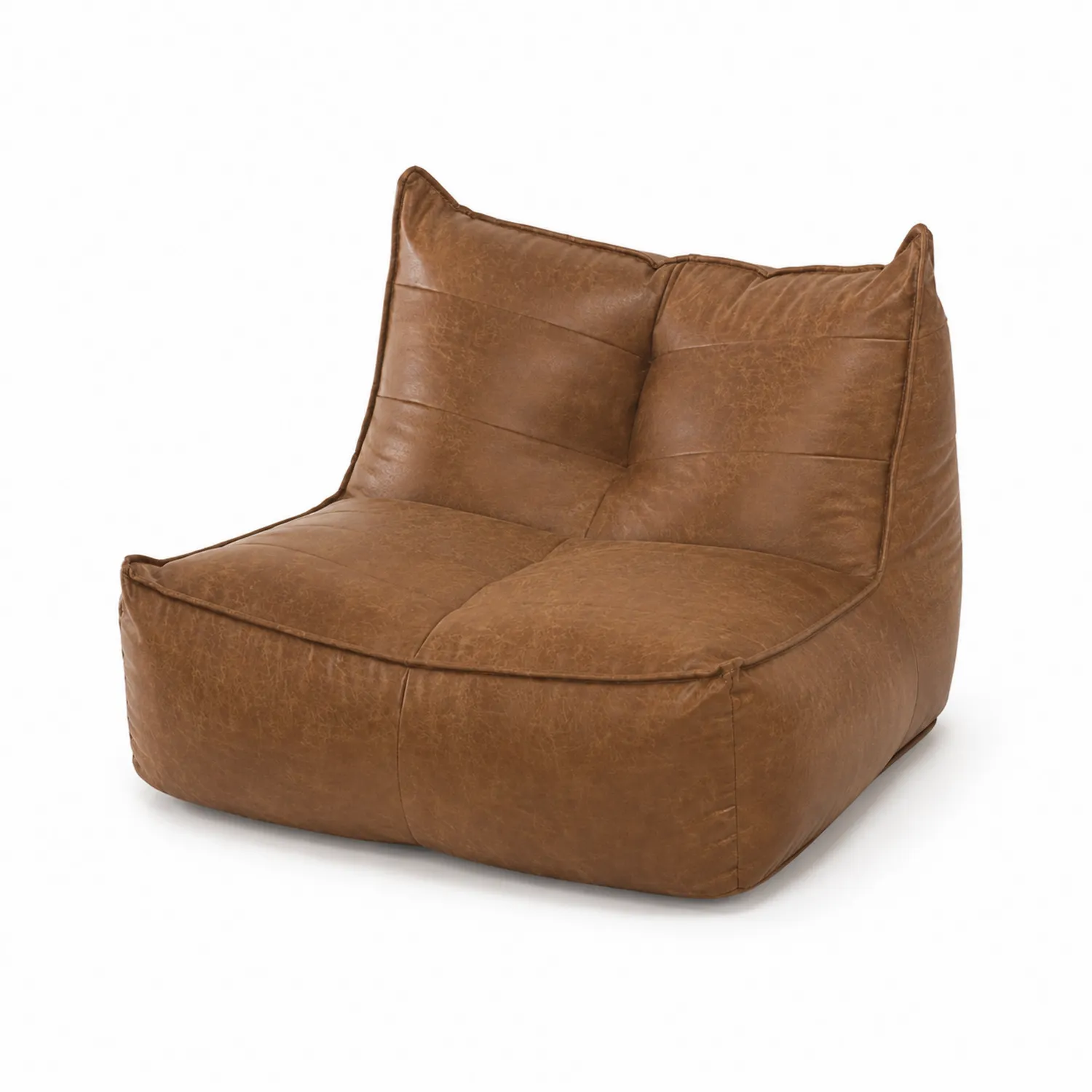 Fauteuil Poire en Similicuir Marron