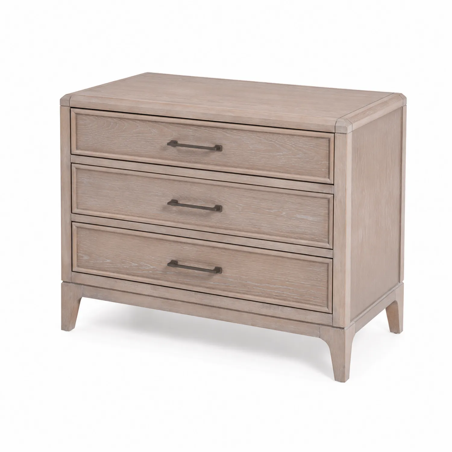 Commode 3 Tiroirs Bois Massif Chêne 100x45x80cm
