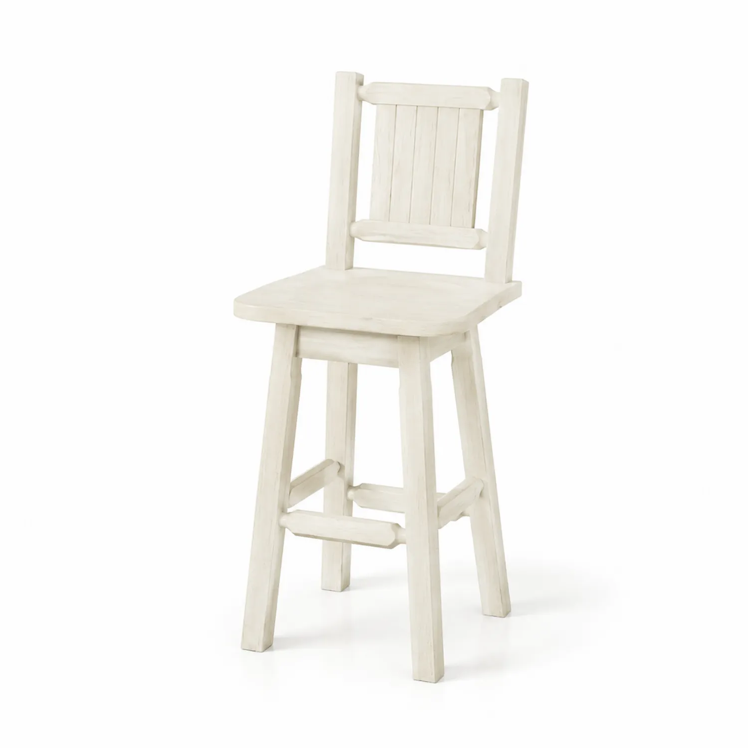 Tabouret de bar en bois massif Ivoire, hauteur 110 cm