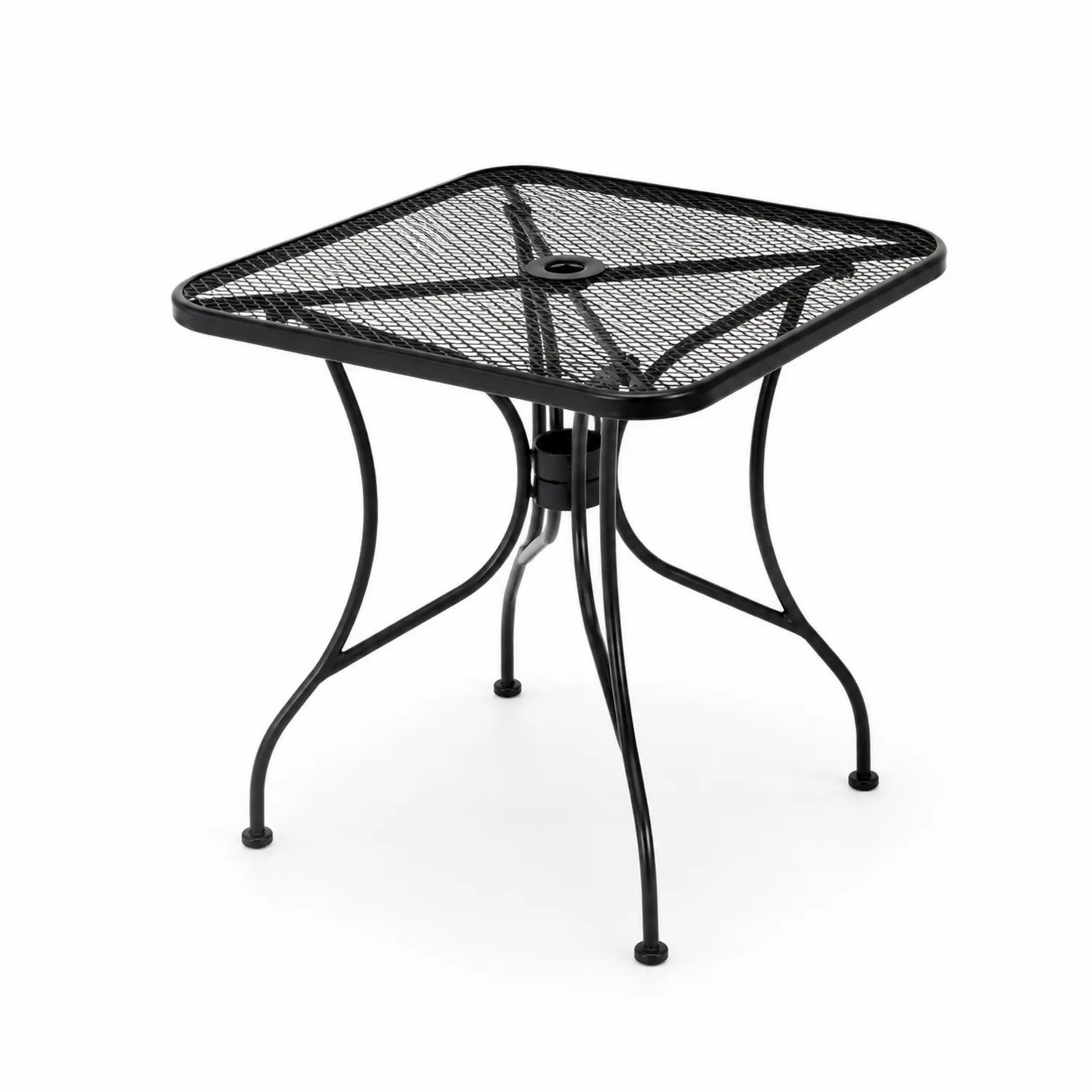 Table de jardin en métal noir 70x70 cm