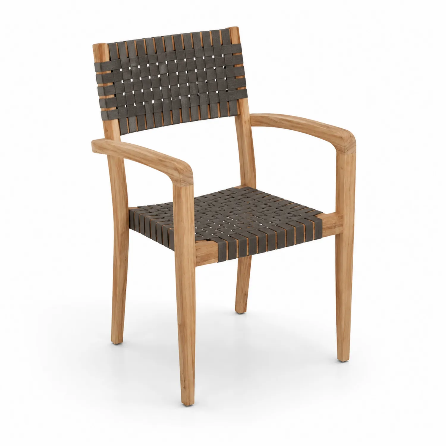 Chaise en bois et textile synthétique noir