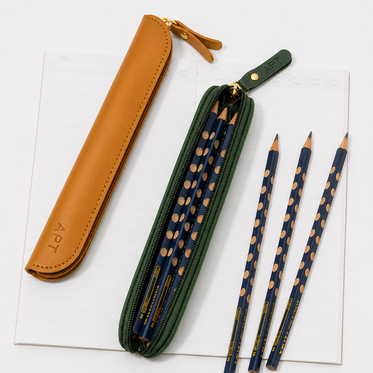 Small PU Leather Pencil Case