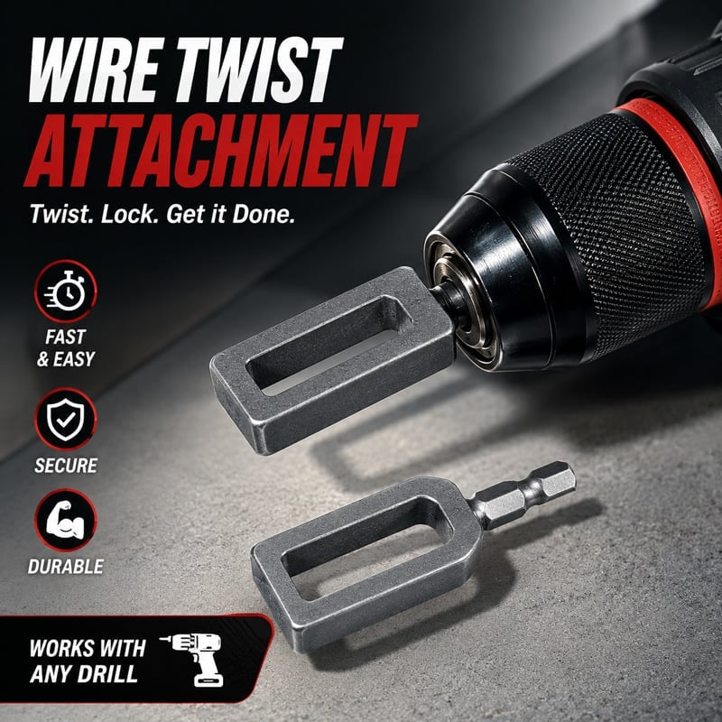 🧰Steel Wire Twisting Tool for Drill - Fast Tightening & Auto Trimming Wire Twist Attachment 🔥 Buy 1 Get 1 Free(2 Pcs)