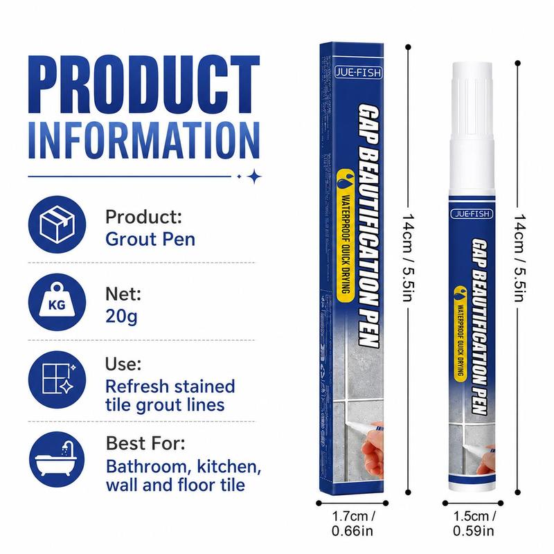 🖌️Tile Grout Repair Marker Pen✨ Renew Your Tile Grout in Seconds – Waterproof, Precision Marker for Home Renovation! ✨