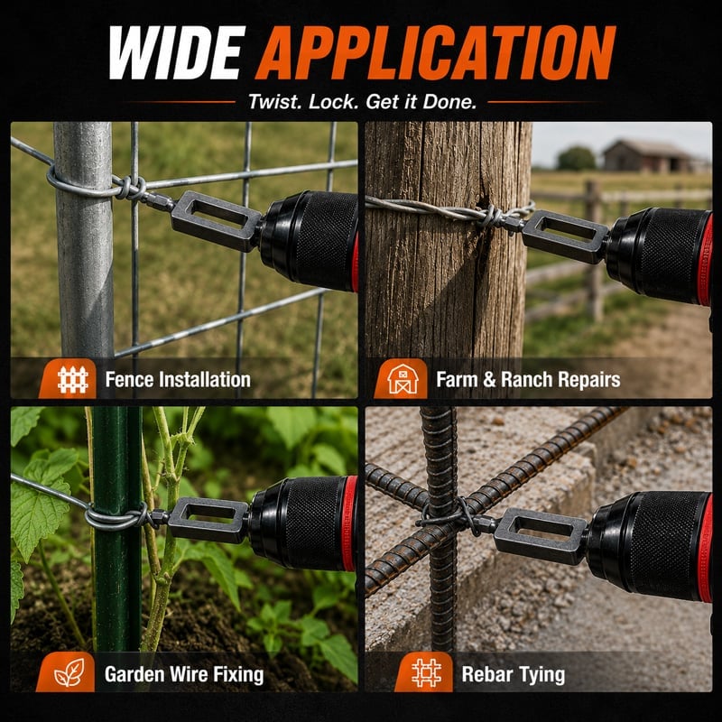 🧰Steel Wire Twisting Tool for Drill - Fast Tightening & Auto Trimming Wire Twist Attachment 🔥 Buy 1 Get 1 Free(2 Pcs)