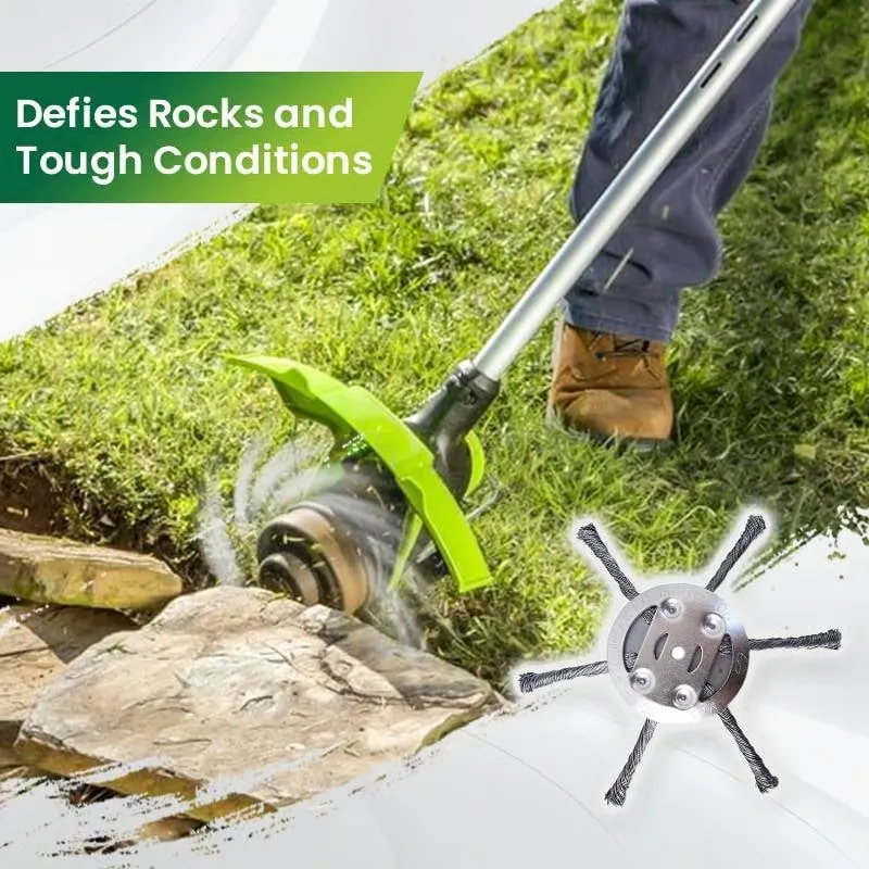🔥👨‍🌾6 inch Steel Wire Brush Cutter Trimmer Head
