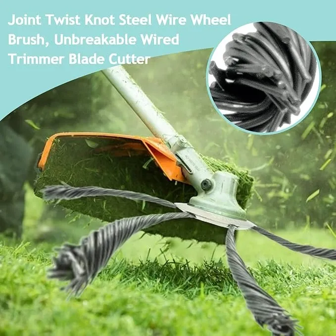 🔥👨‍🌾6 inch Steel Wire Brush Cutter Trimmer Head