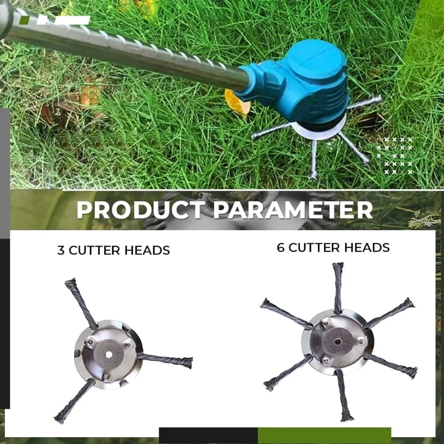 🔥👨‍🌾6 inch Steel Wire Brush Cutter Trimmer Head