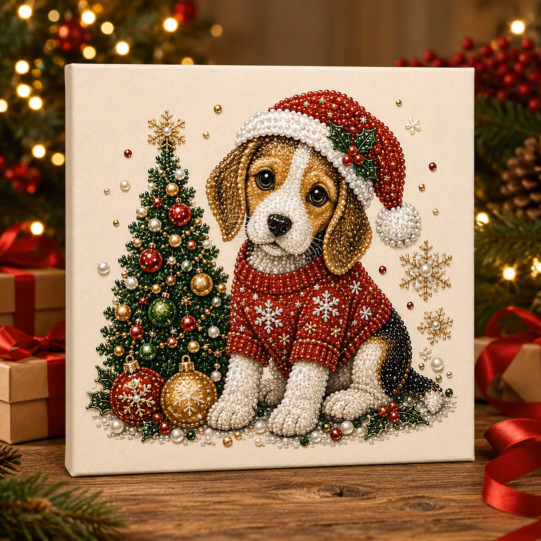 🔥Last Day Promotion 50% OFF丨Christmas puppy pearl DIY