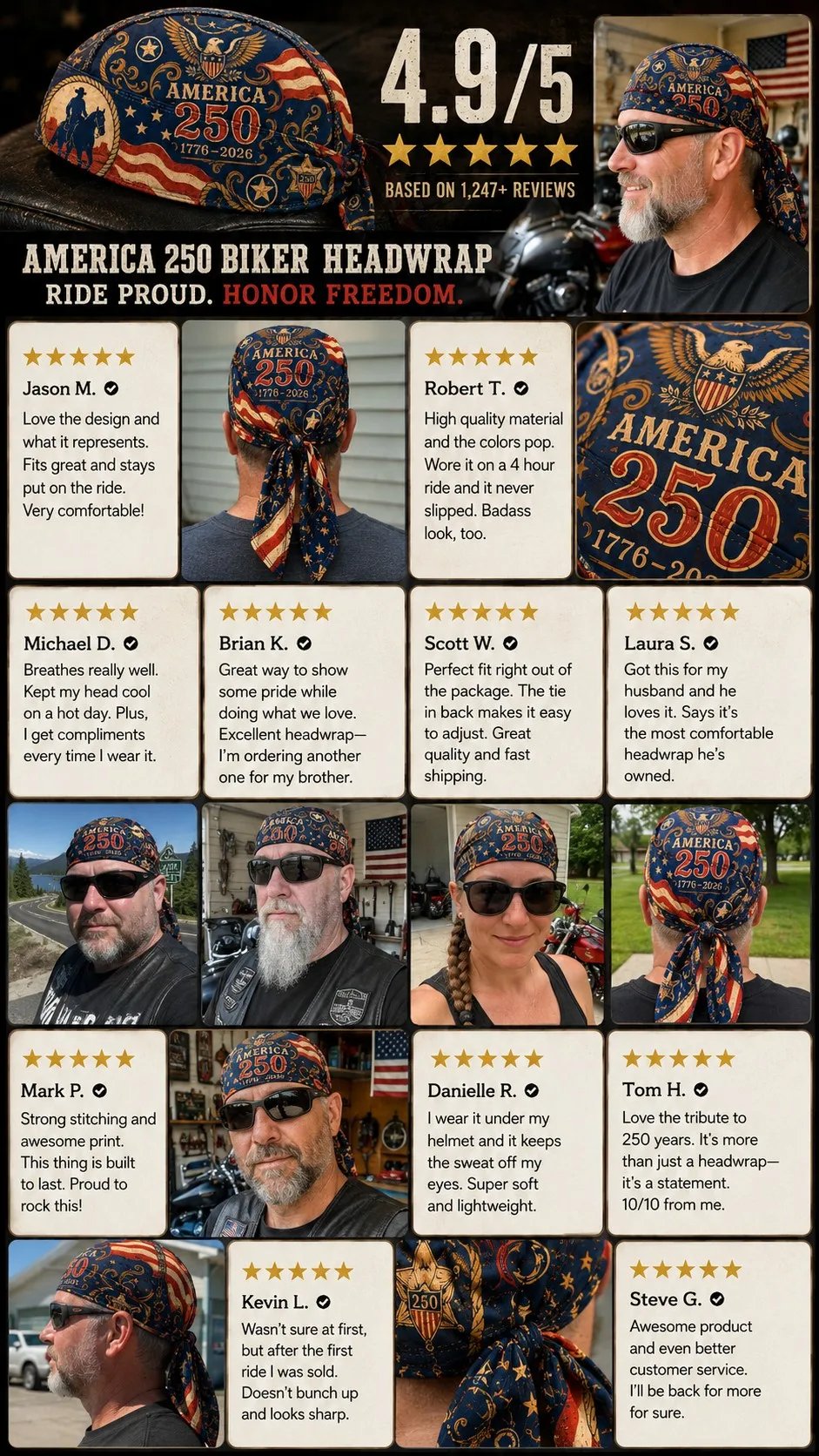 Tie-On Action Close Up Showcasing Detailed Patriotic Graphics Harmony